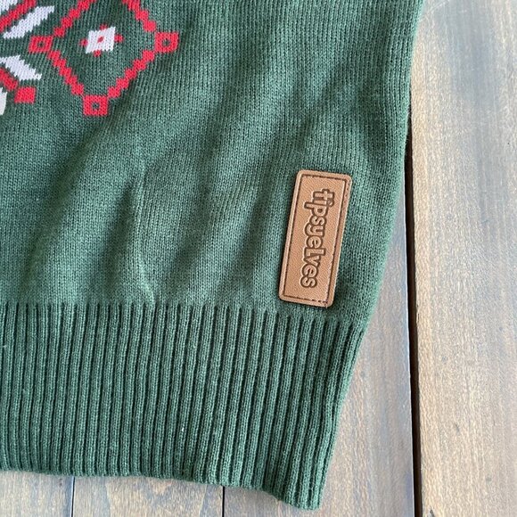 Tipsy Elves Sweater Green Ho Ho Holy S#!T Christmas Party Mens Medium (P8) - Picture 4 of 9